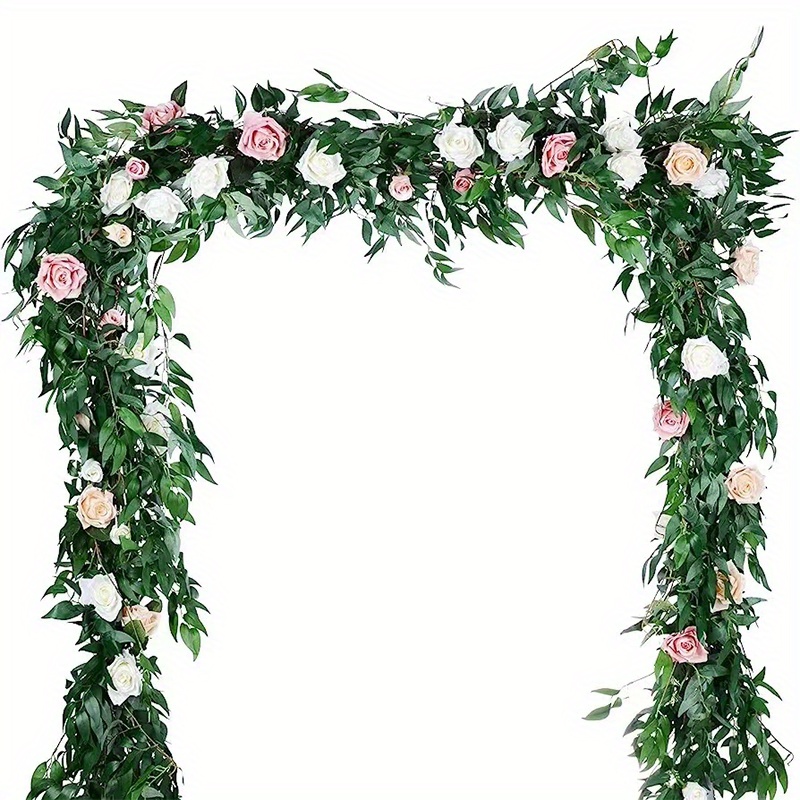 Artificial willow bouquet fake leaves for Home Christmas wedding decoration  jugle party willow vine faux foliage plants wreath - Price history & Review, AliExpress Seller - Artknock Store