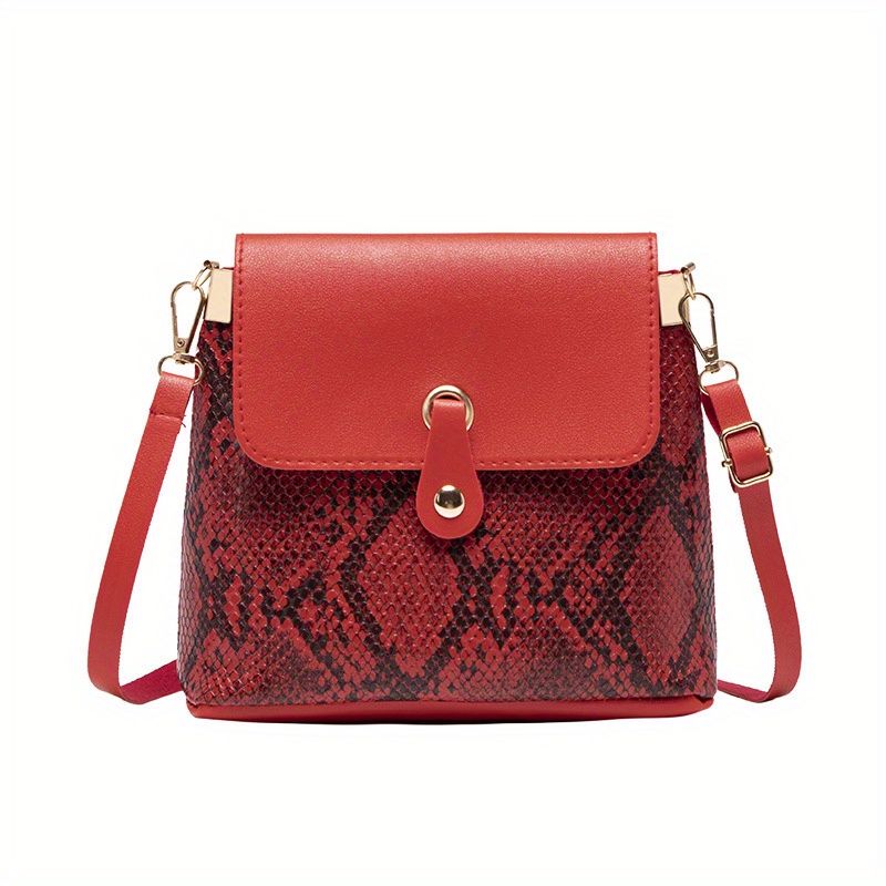 Pink Underarm Bag Solid PU Leather Shoulder Bag With Silk Scarf