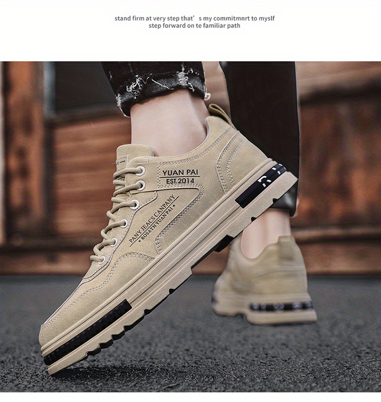 Men's Lace-up Sneakers, Skate Shoes With Good Grip, Breathable Low Top,  Work Shoes Construction Site - Temu Germany