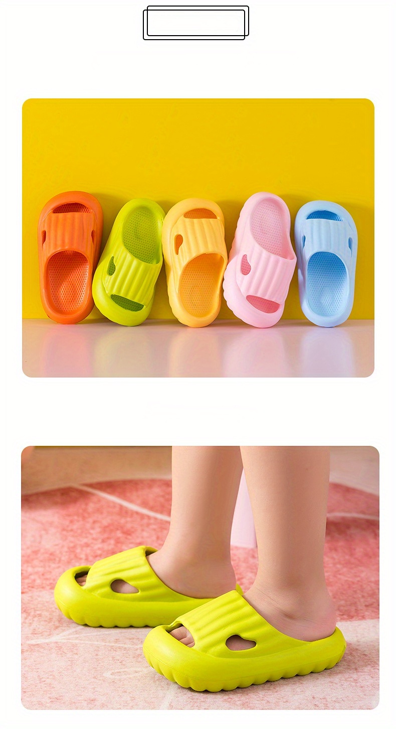Boys Girls Lightweight Non-Slip Open Toe Slides For Infant Toddlers, Summer