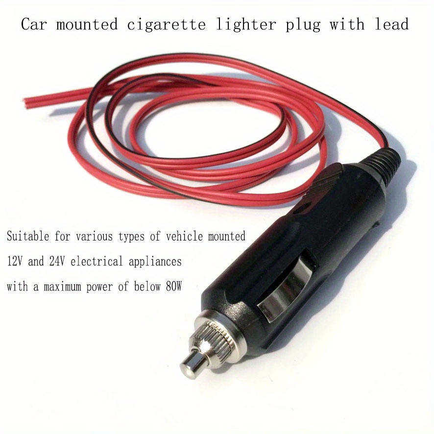 High Power With Wire Cigarette Lighter Plug With Fuse - Temu Spain