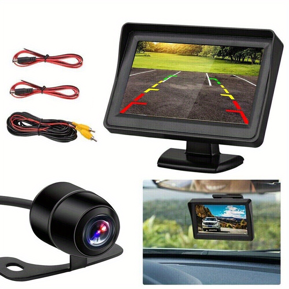 Car Rear View System Camera Car Lcd Display - Temu