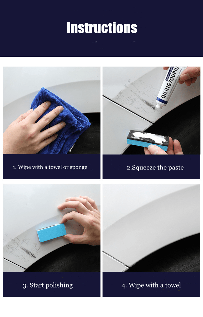 Car Scratch Repair Wax Kit Grinding Paste Paint Care Auto - Temu