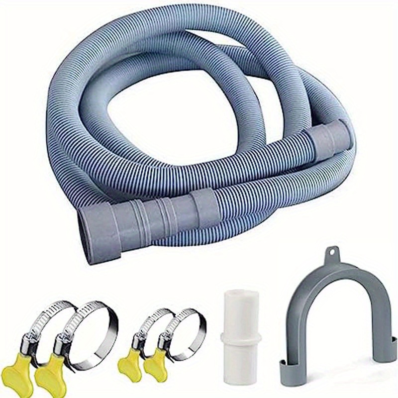 Kit de extensión universal de manguera de drenaje para lavadora – Manguera  de drenaje flexible de 10 pies con 3 bridas de nailon para cables, 1