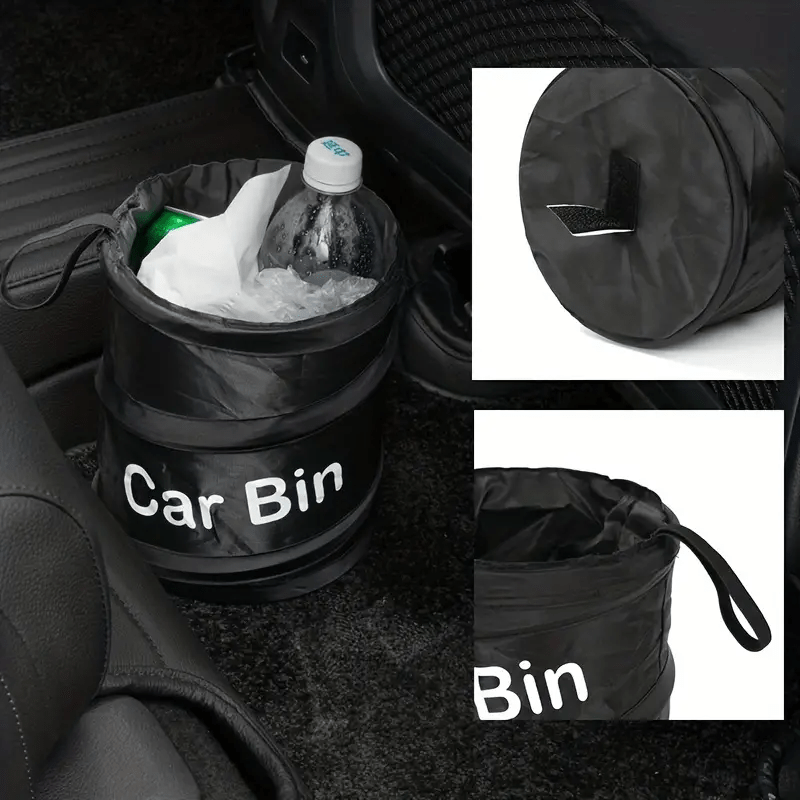 Haofy Car Trash Can with Lid, Spill-Proof Portable Car Garbage Bin,  Foldable Collapsible Pop Up Rubbish Bag for Car, Oxford Cloth Car Back  Hanging