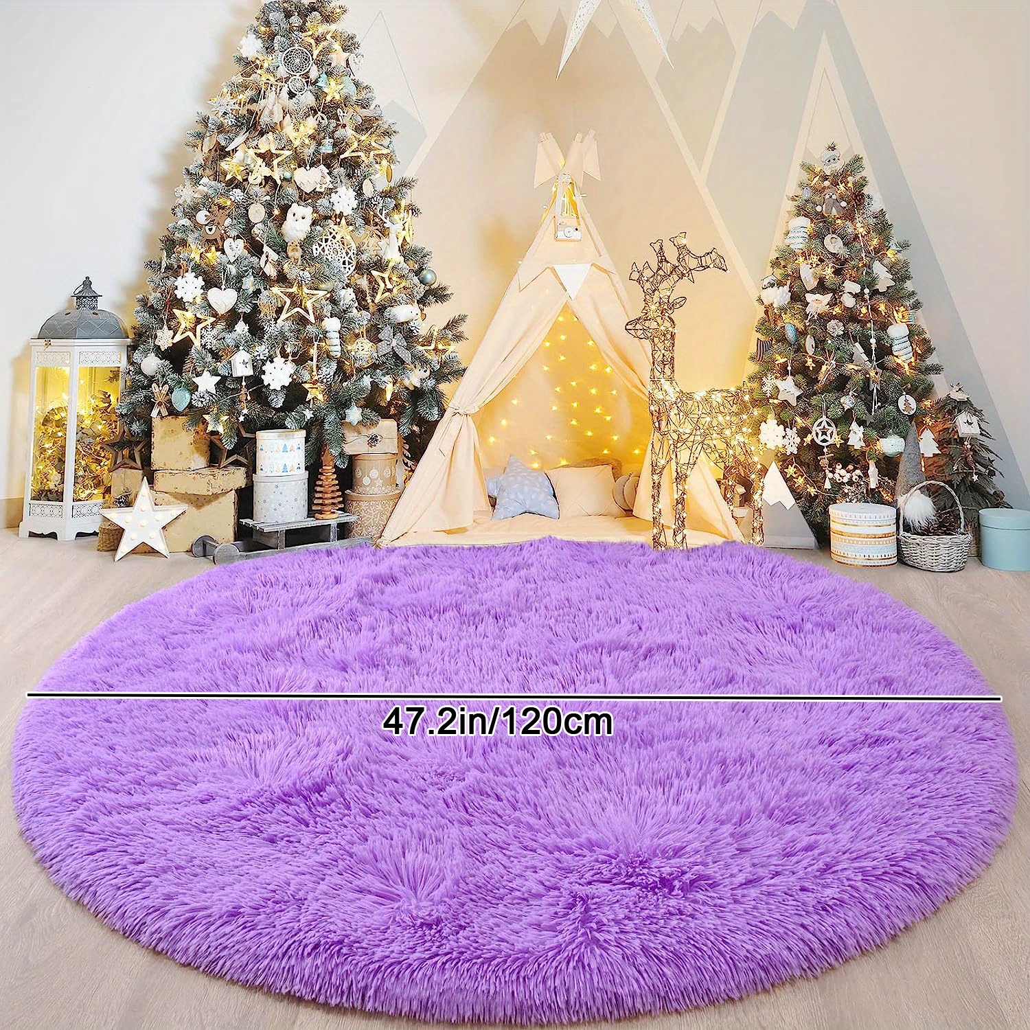 Soft Fluffy Faux Fur Rug - Washable Shaggy Fur Rugs, Small Round Carpe –  DormVibes