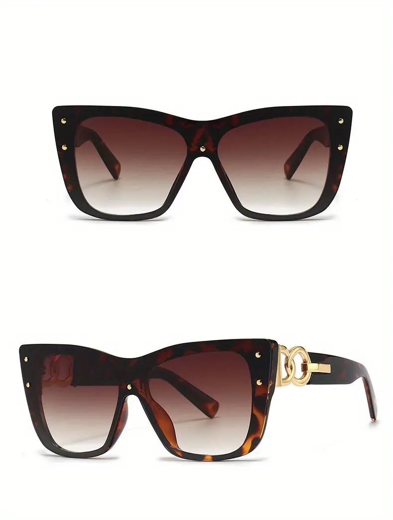 large cat eye fashion sunglasses for women men one piece gradient sun shades for summer beach travel details 2