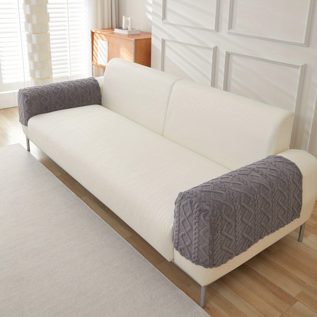 2pcs/set Soft Jacquard Sofa Armrest Slipcover - Protect Your Furniture And Enhance Couch Cover