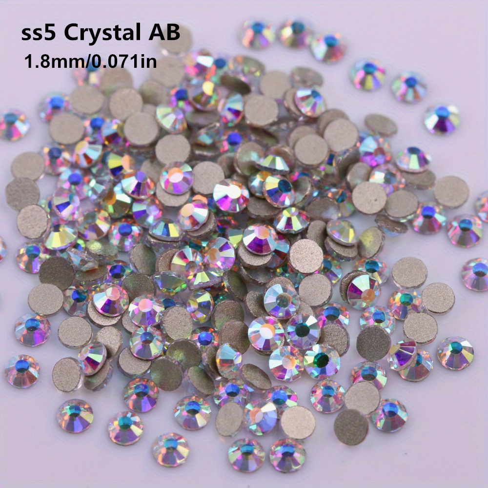 Ss16 Color Exquisito Ab Strass Hotfix Cristal De Cristal Plano 3a