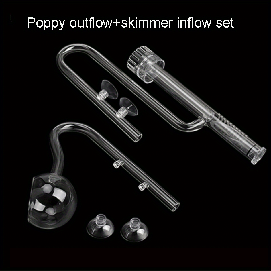 Glass Lily Pipe Outflow Inflow With Surface Skimmer For - Temu