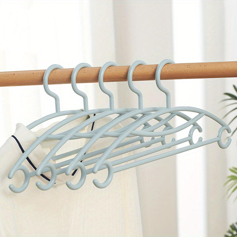 Plastic Clothes Hangers With Hooks Wet And Dry Coat Hanger - Temu