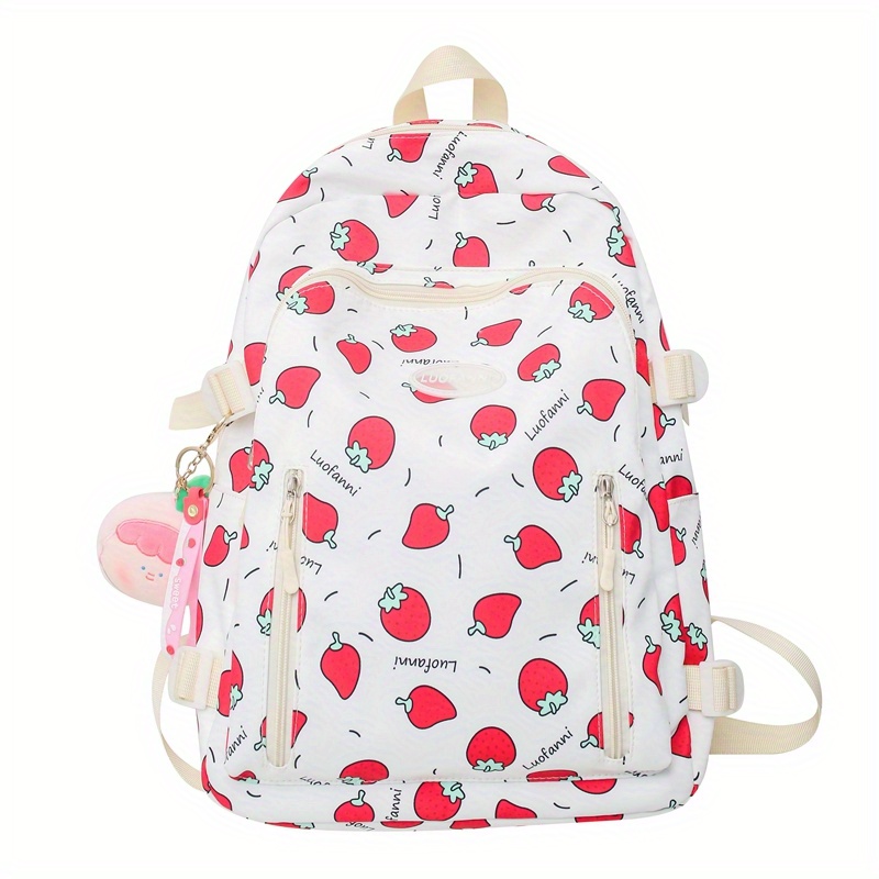 Upetstory Kawaii Strawberry Cow Backpack for School for Girls 3-in-1 Kids  School Bag with Lunch Box Pencil Case 6-8 10-12 Boys Bookbag Kindergartener