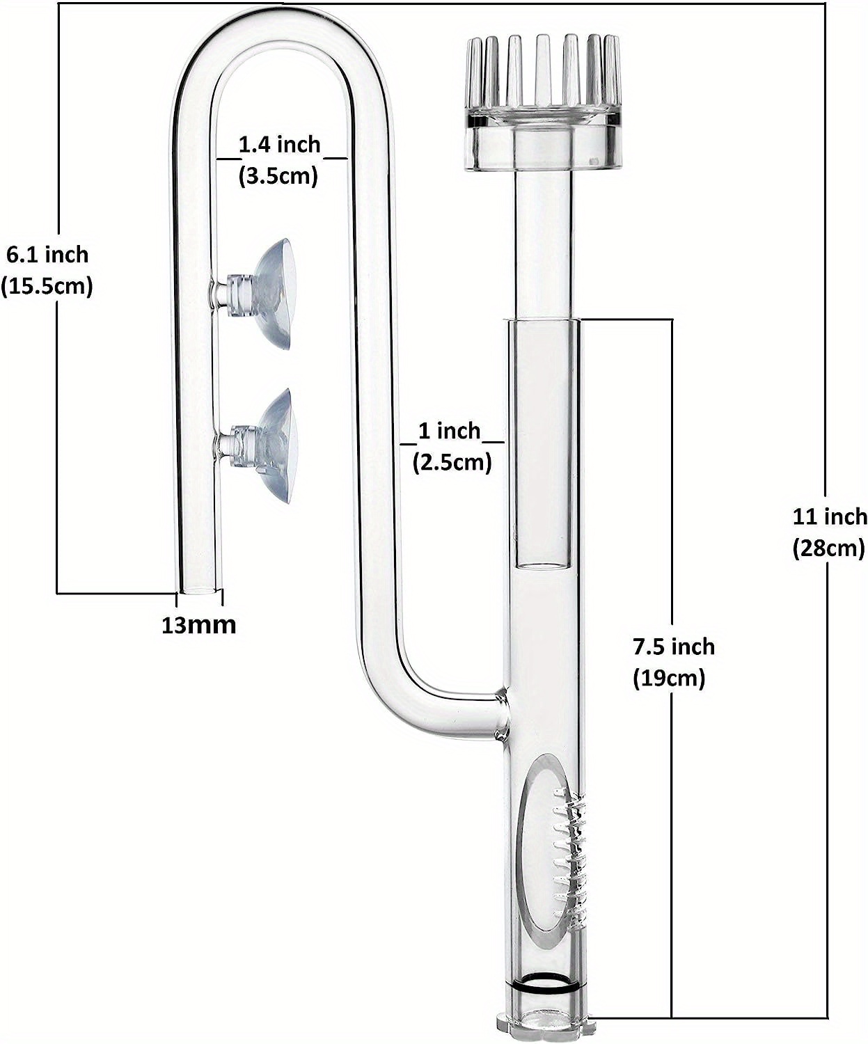Glass Lily Pipe Outflow Surface Skimmer Aquarium Temu Australia