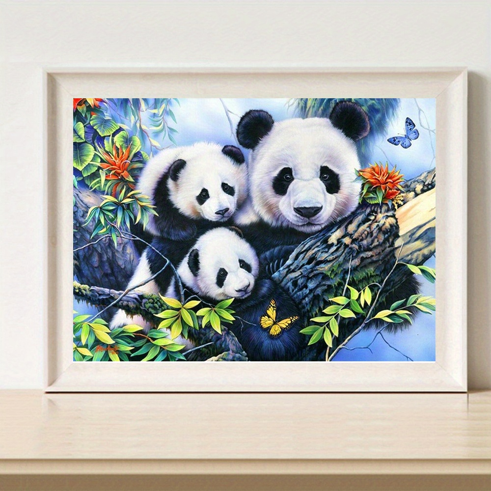 Kit Pittura Diamante 5d Pittura Panda Famiglia Adulti E - Temu Italy