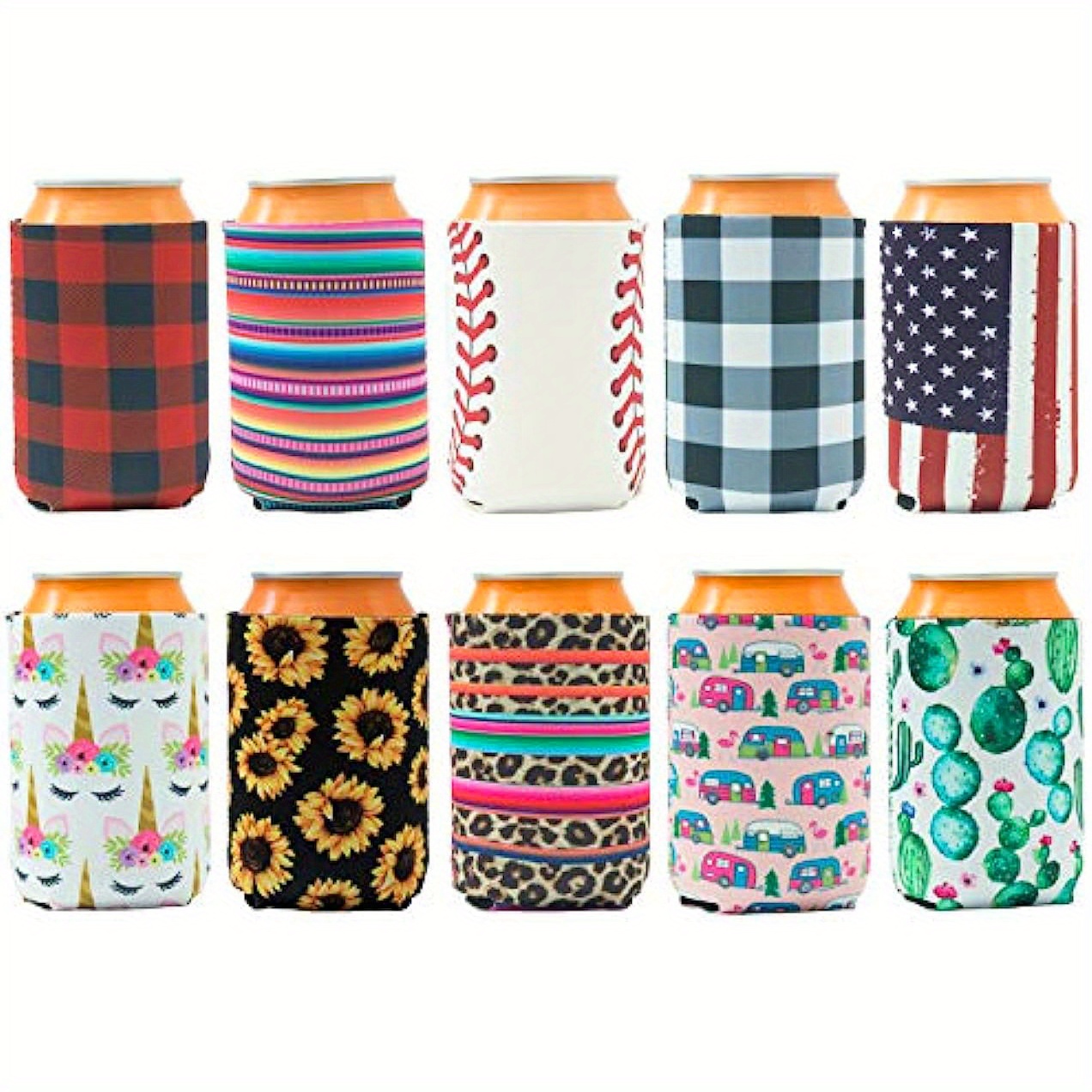 Beer Can Cooler Blank Neoprene Can Sleeves Collapsible Foldable Insulated  Drink Cooler Holders For Beer Water Bottles - Temu