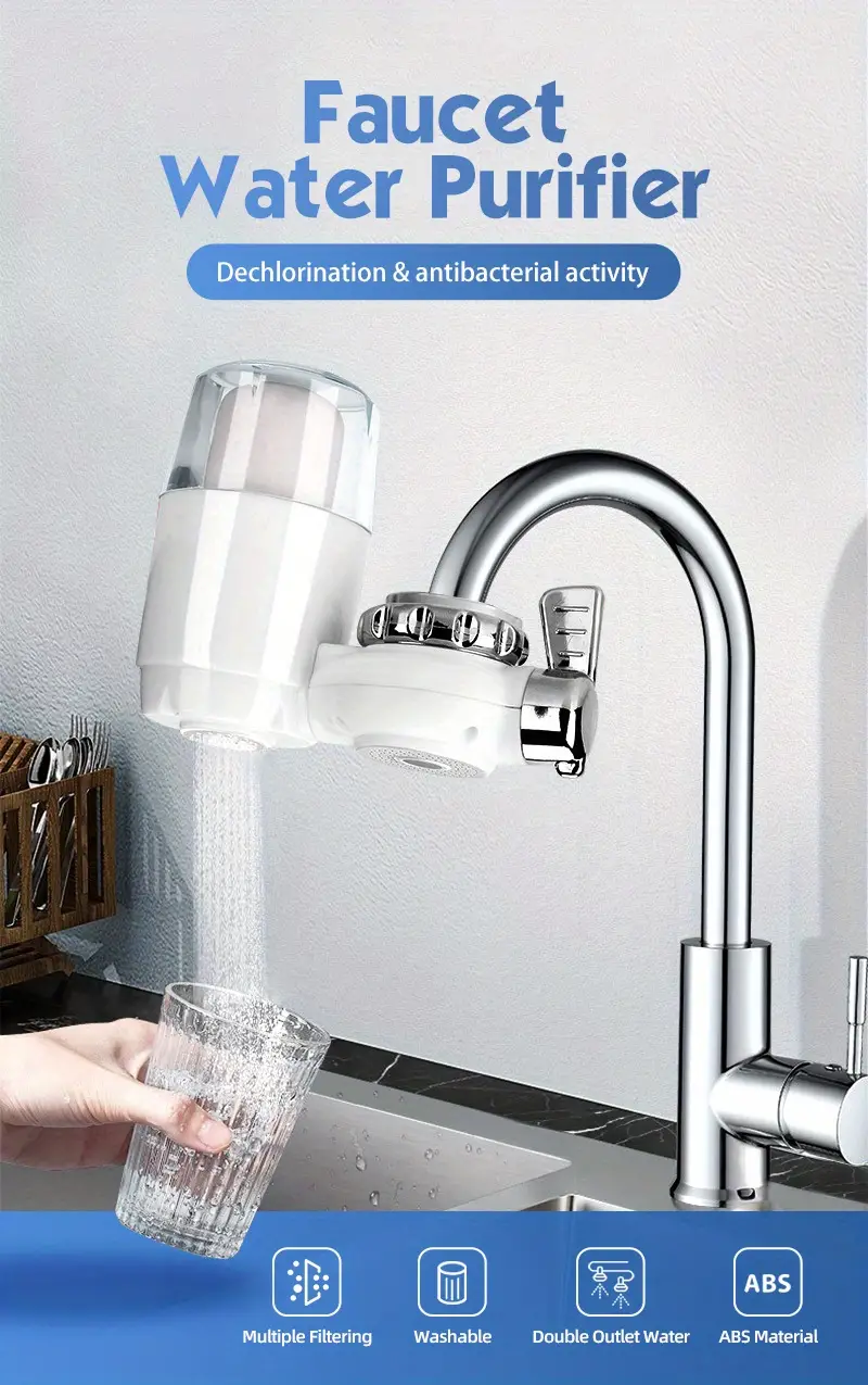 1pc household faucet water purifier ceramic filter core water purifier tap 5 layer filtration water filter for kitchen toilet cleanable filter element reusable faucet water filters dispenser kitchen accessories bathroom accessories faucet accessories details 0