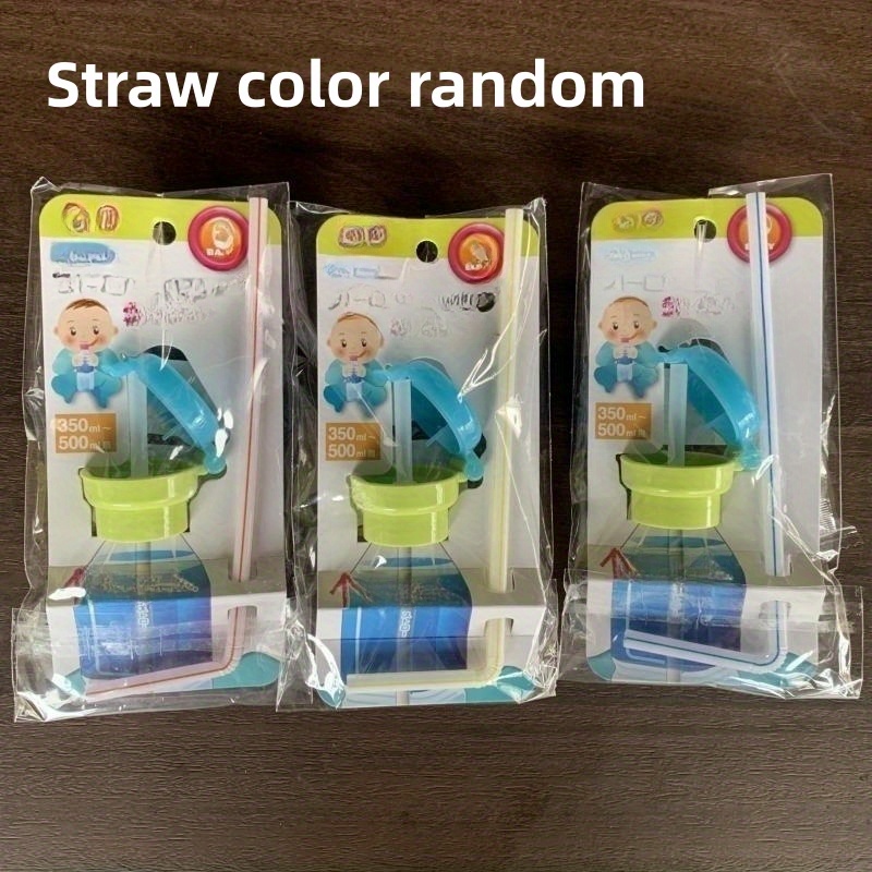 Image of Kids Water Bottle Cap Spill Proof Juice Bottle Twist Cover Cap With Straw Safe Drink Straw Sippy Cap Feeding For Kid Random Color Straws 1pc