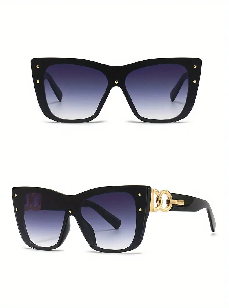 large cat eye fashion sunglasses for women men one piece gradient sun shades for summer beach travel details 1
