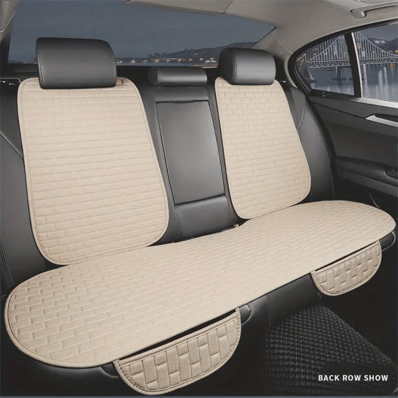 Universal Car Seat Cover Protector Linen Front Rear Back - Temu