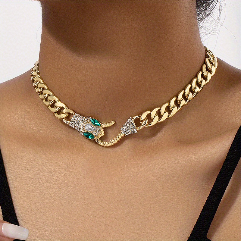 E-shop Punk Medusa Hip Hop Stil Halskette Kragen Schlüsselbein Kette Für Frauen Männer