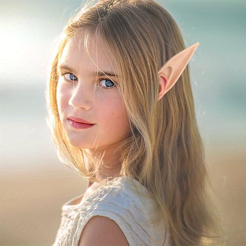 Elf Ears Medium Long Style Cosplay Fairy Pixie Elf Ears Soft - Temu