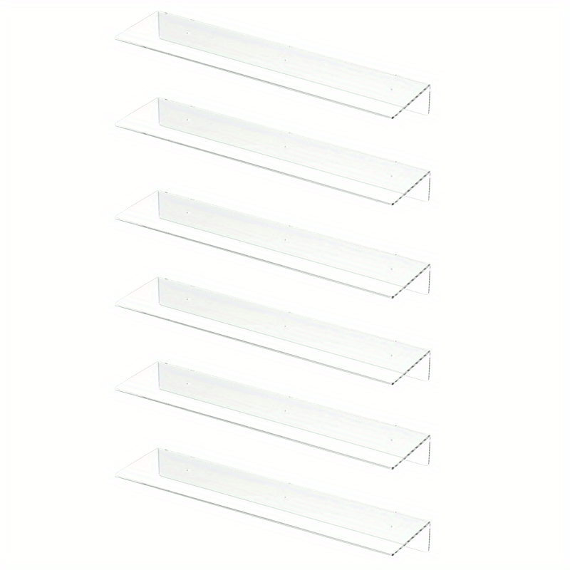 Clear Acrylic Storage Holder Shelves Floating Wall Mounted Shelf