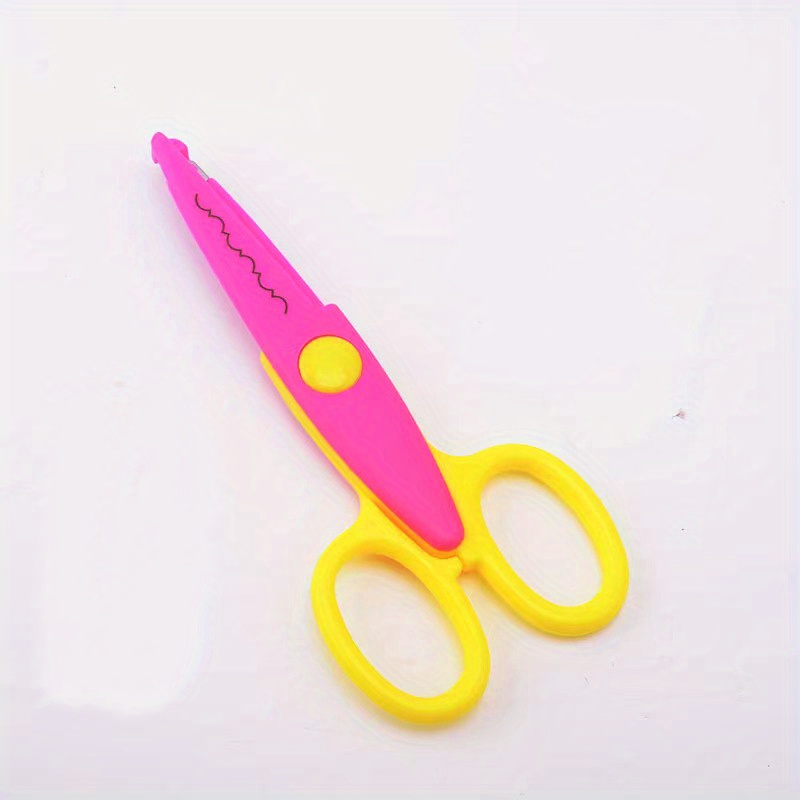 6pcs Safety Design DIY Scissors Wave Stamp Shape Creative Decoration  Scissors Photo Album Trimming Scissors Student Teacher Artwork Cutter Set