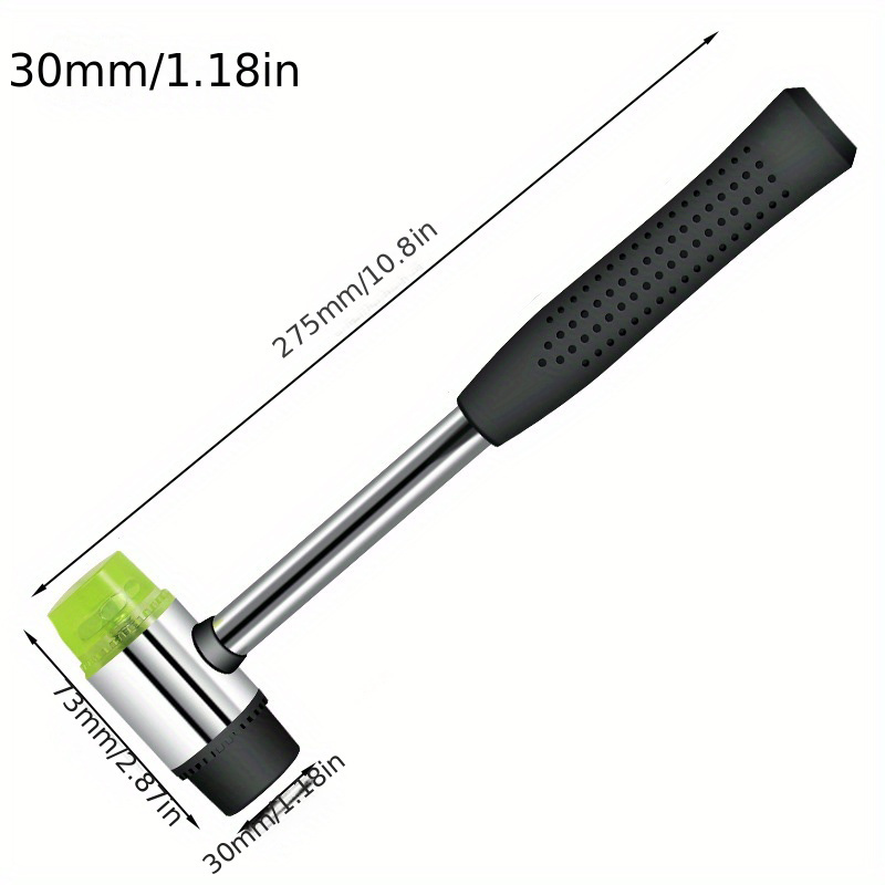 Double Face Soft Touch Hammer Leather Diy Tool Black Plastic - Temu ...