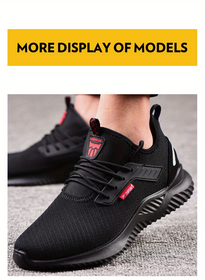 Mens Steel Toe Anti Puncture Breathable Lightweight Indestructible