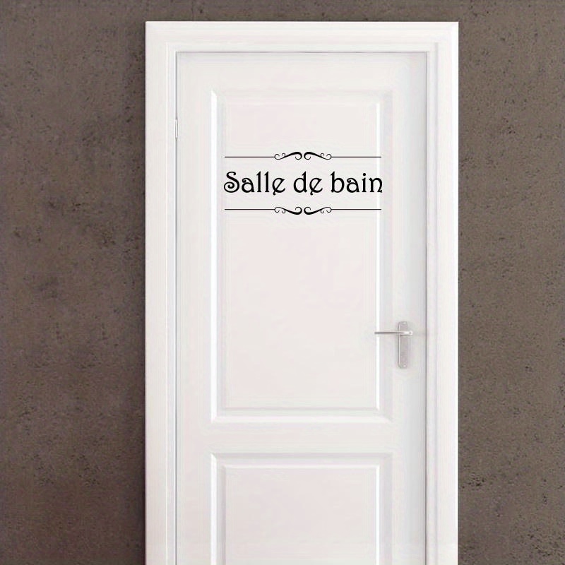  Toilettes French Bathroom Door Vinyl Decal- Dark Brown : Tools  & Home Improvement