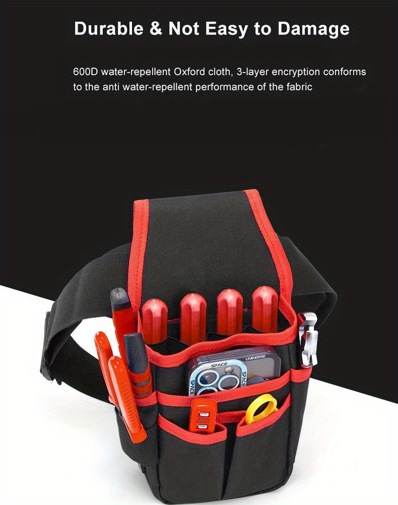 Scienceny Bolsa de almacenamiento de herramientas multifuncional, riñonera  de bolsillo para la cintura, Kit organizador de trabajo, riñoneras Type3  NO3