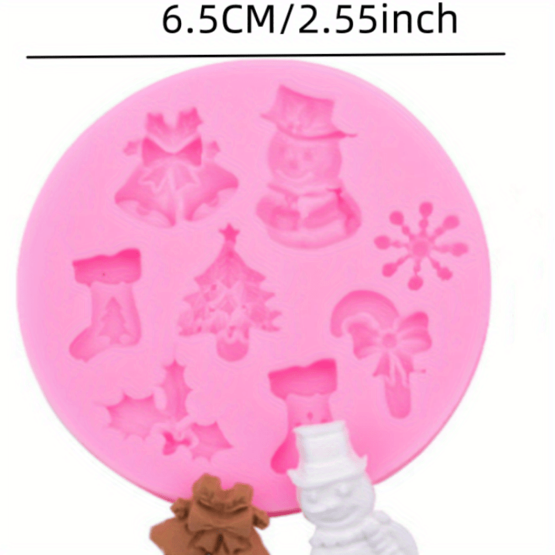 2pcs 3d Snowflake Silicone Mold For Christmas Theme Fondant Cake  Decorating, Resin, Clay, Polymer Clay, Etc.