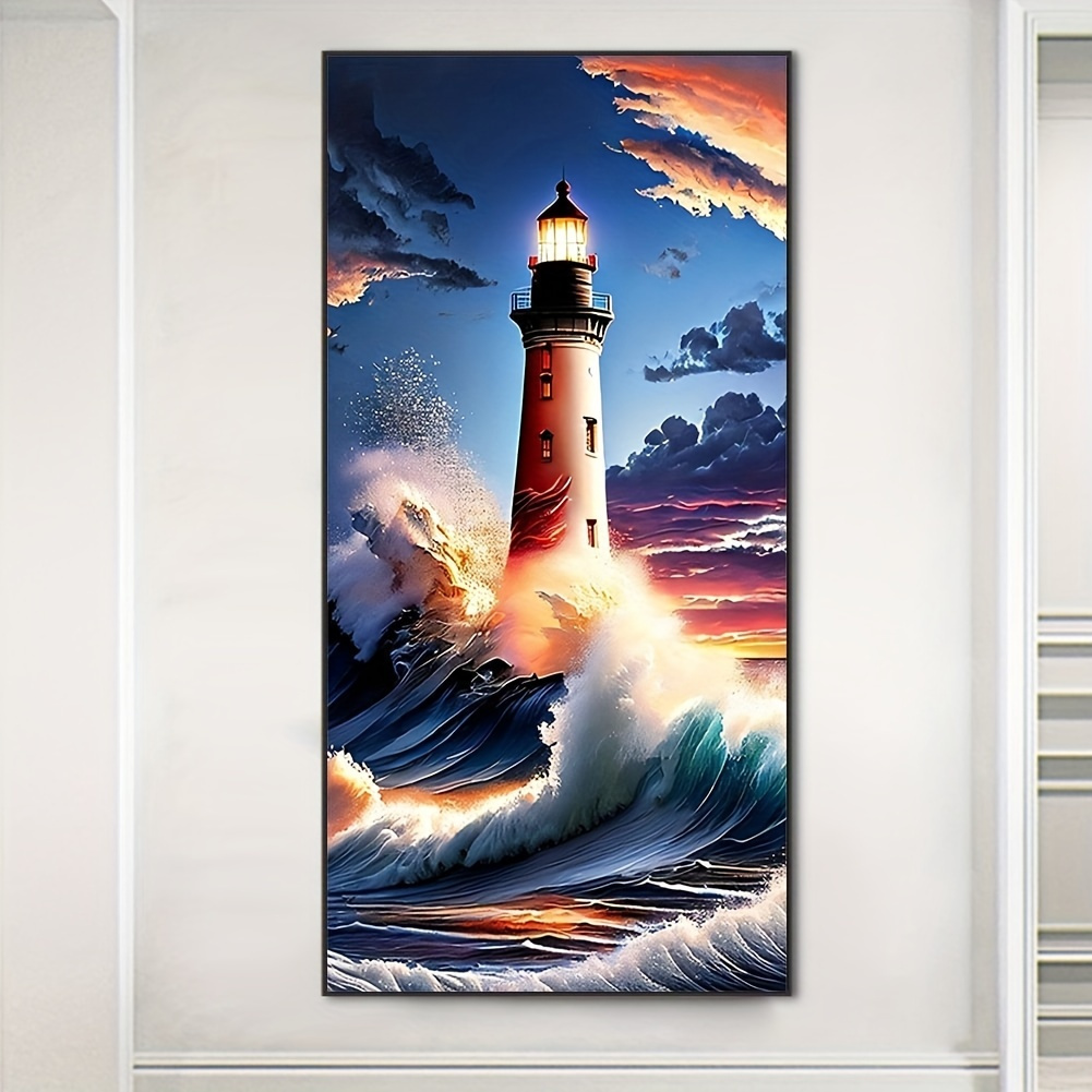  Mimik Sea Lighthouse Diamond Painting,Paint by