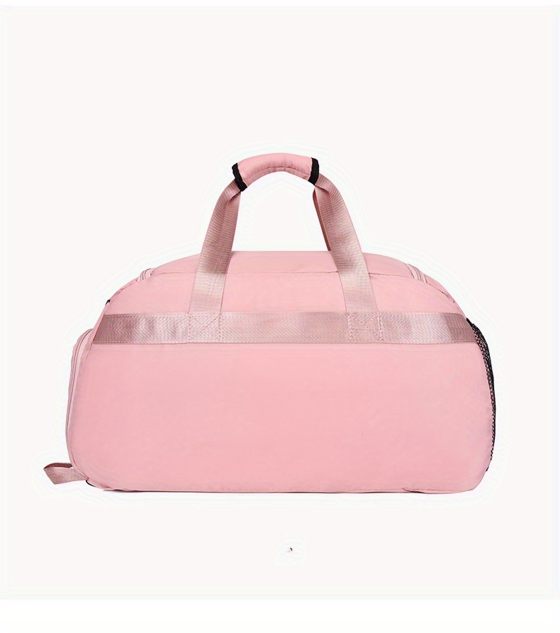 large capacity travel storage bag lightweight solid color sports handbag portable luggage shoulder bag details 17