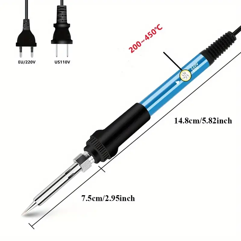 Kit Saldatore 60W Regolabile - Set Completo Per Riparazioni Fai Da Te - Foto 4