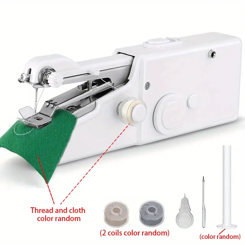 HEEPDD Mini máquina de coser manual, máquina de coser portátil de bolsillo,  máquina de coser púrpura ligera para herramientas de costura para el