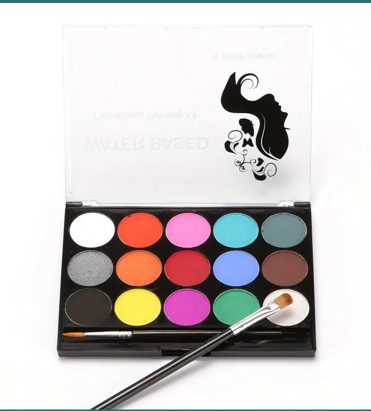Face Painting Kit With Stencils cosplay Makeup Palette - Temu