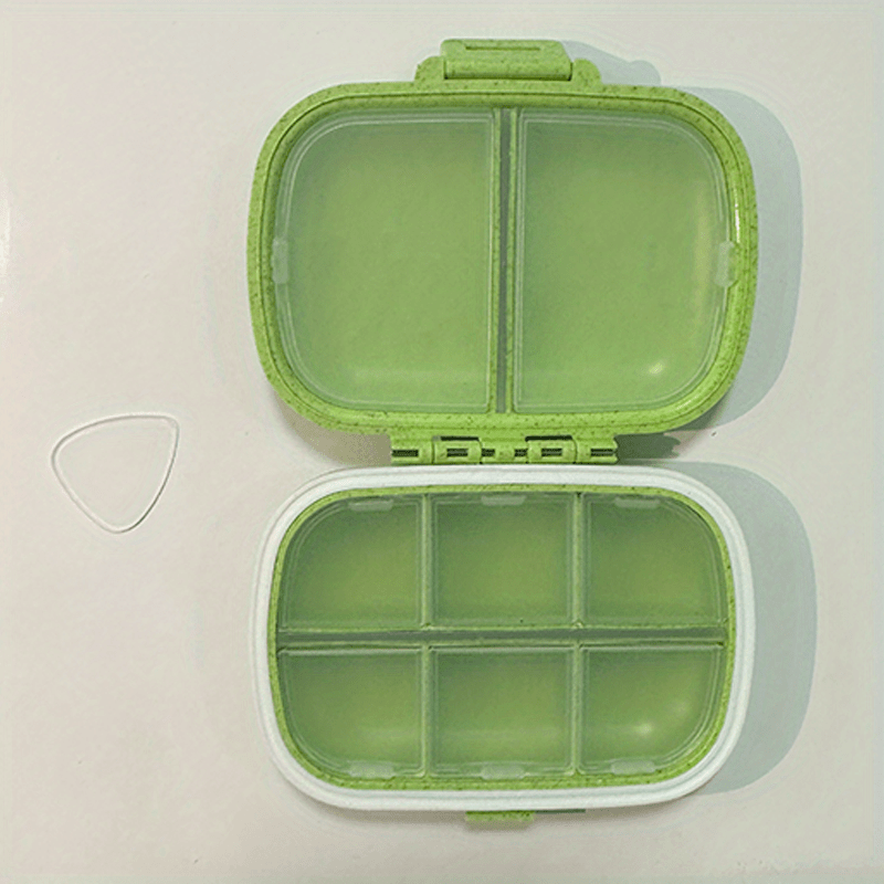 8-Compartment Sealed Pill Box for Travel Medicine Storage