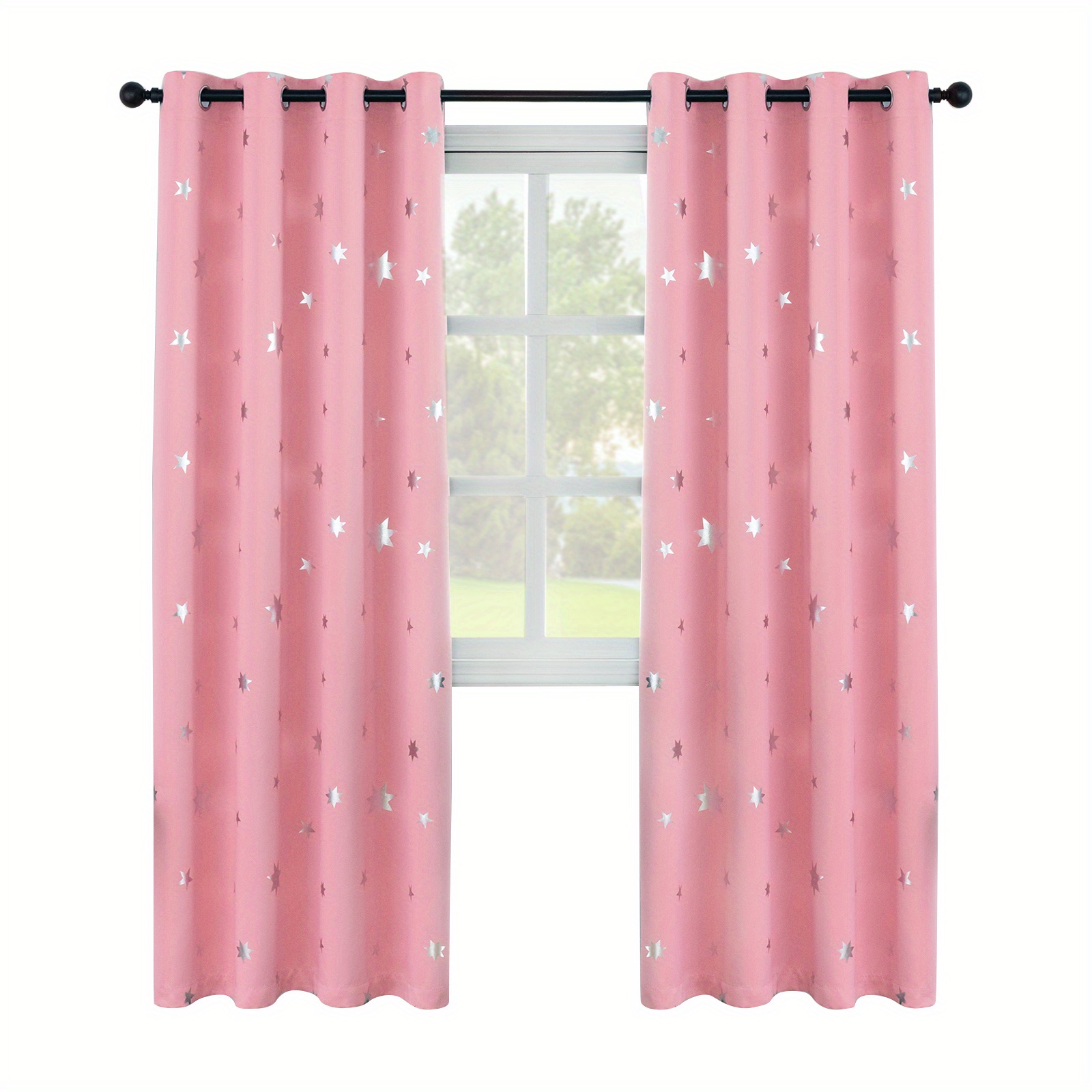 Tende rosa Rose Blush Tende isolamento termico Pannello di blocco del  rumore Coppia Tenda oscurante Trattamenti per finestre per camera da letto  Casa di riposo -  Italia