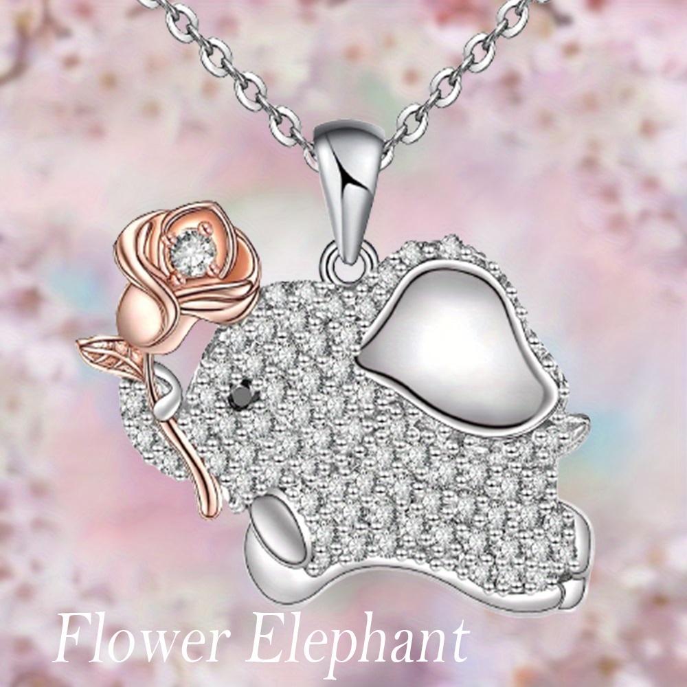 creative hipster cute cartoon rose flower elephant charm Temu
