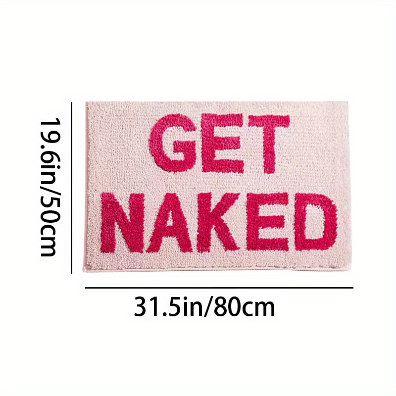 Get Naked Pink & Red Bath Mat