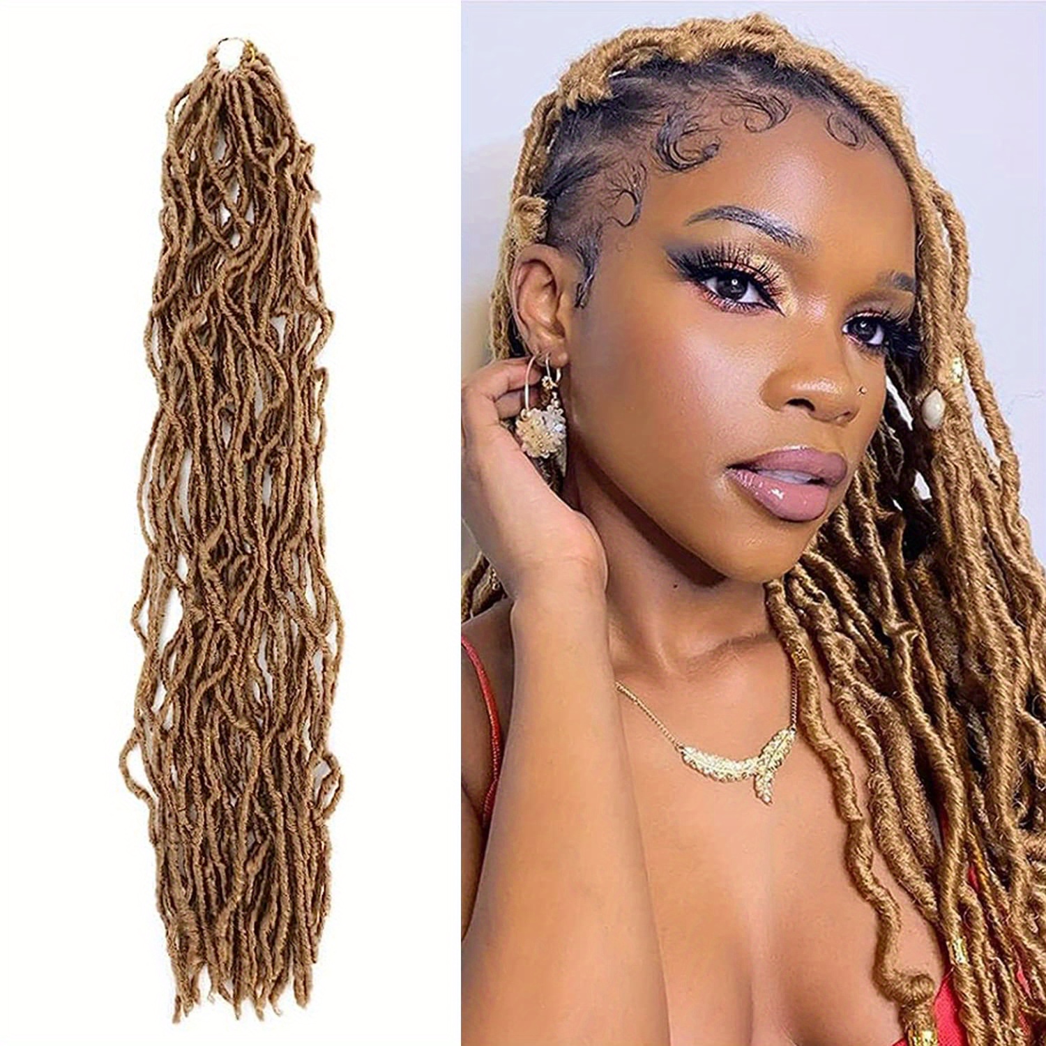 Soft Faux Locs Crochet Hair Pre Looped New Faux Locs Crochet - Temu