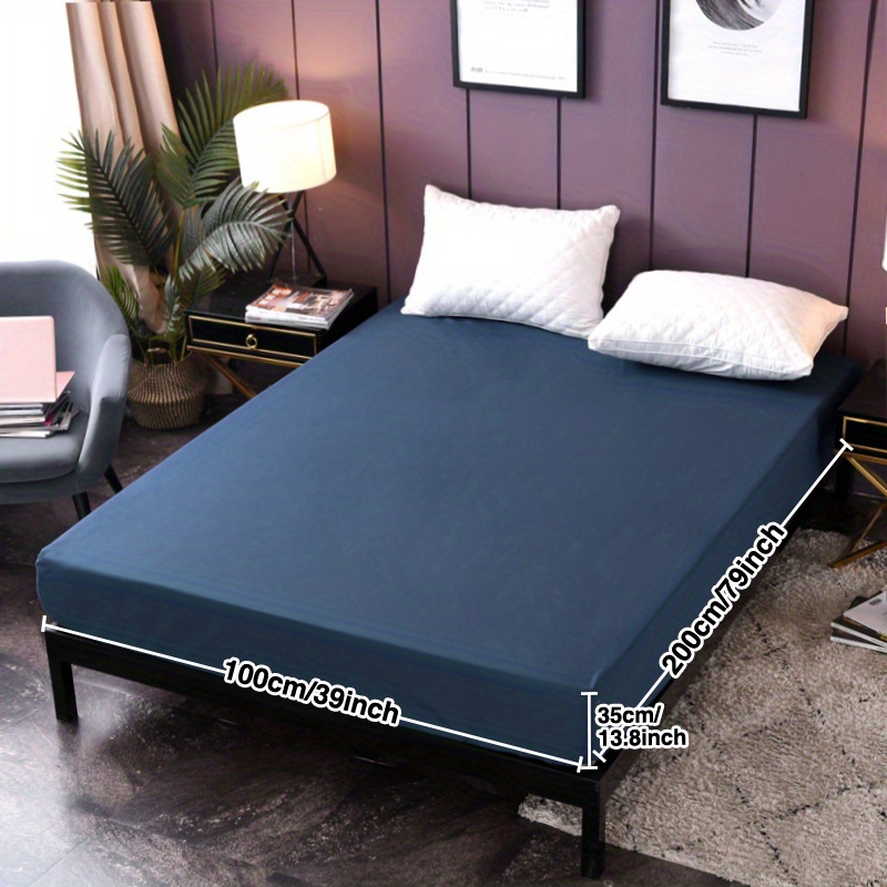 Waterproof Fitted Sheet Soft Comfortable Solid Bedding