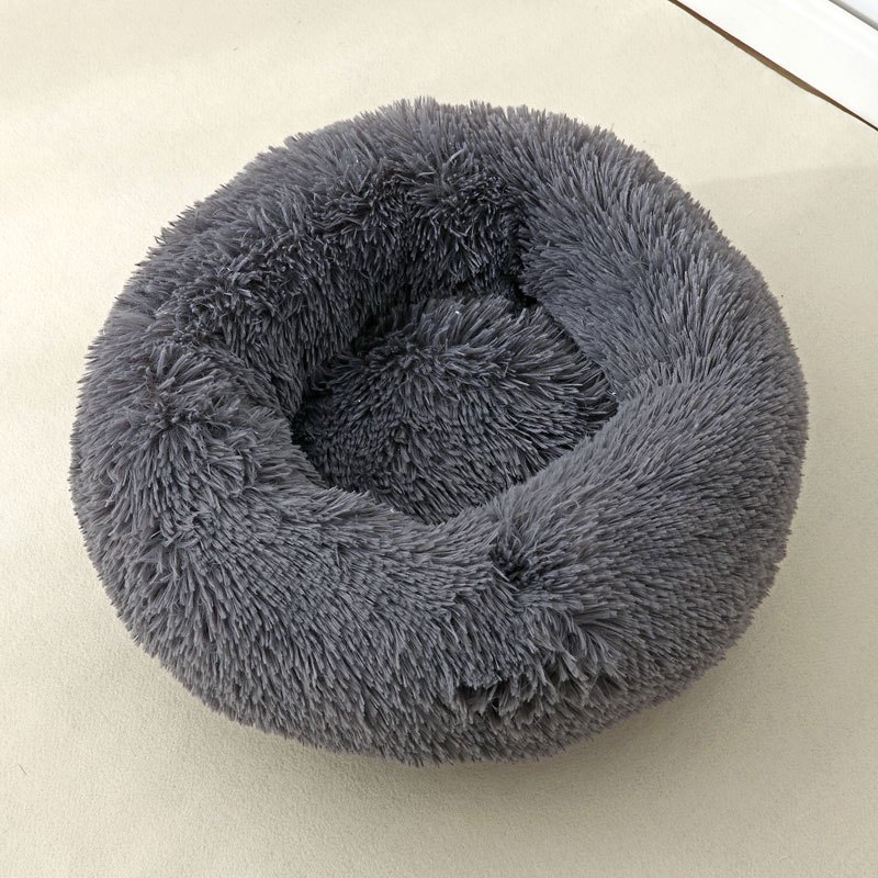 Cozy Plush Round Dog Bed For Cats And Small Dogs - Winter Warmth And ...