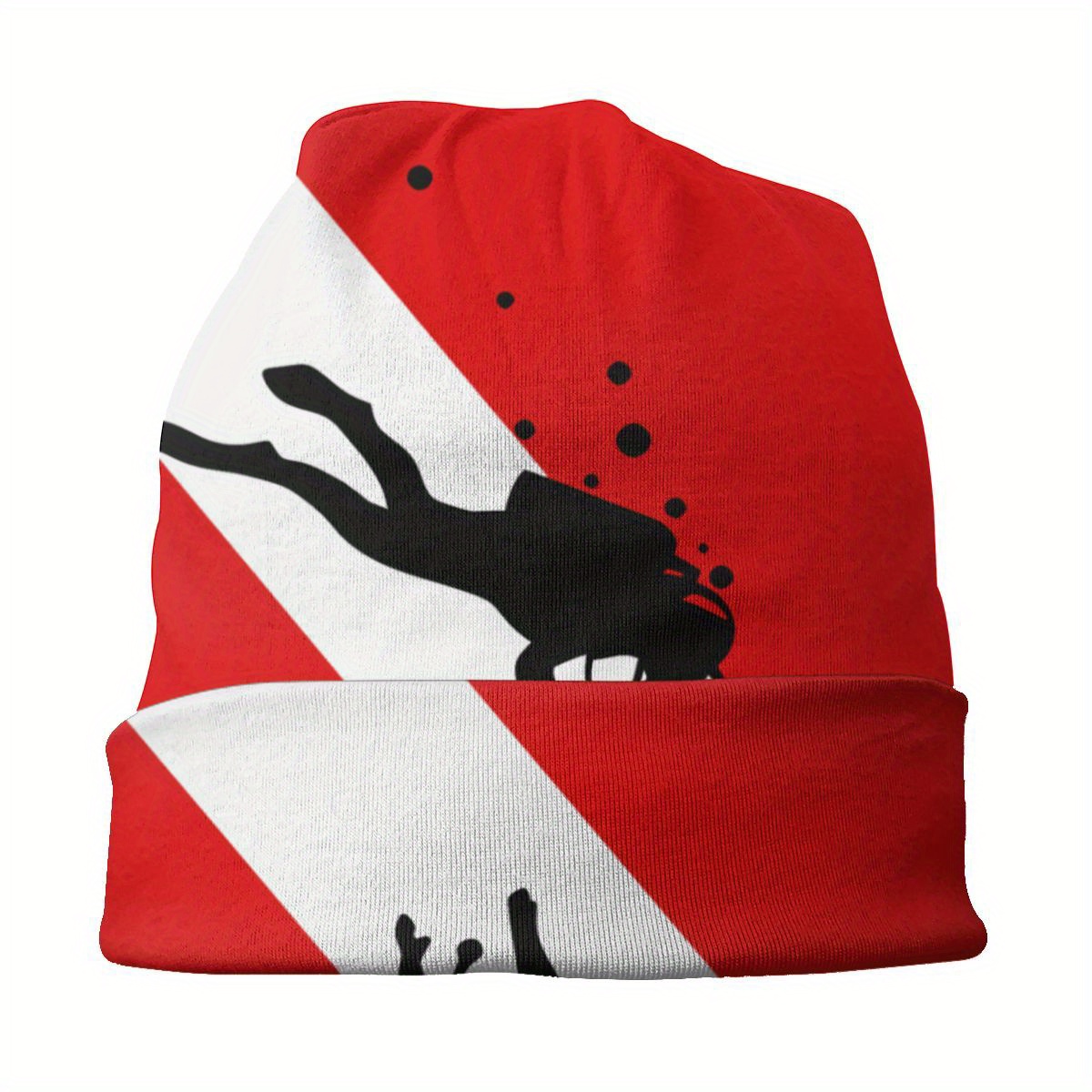 1pc Retro Brimless Hat With Deep Sea Dive Diving Diver Pattern And