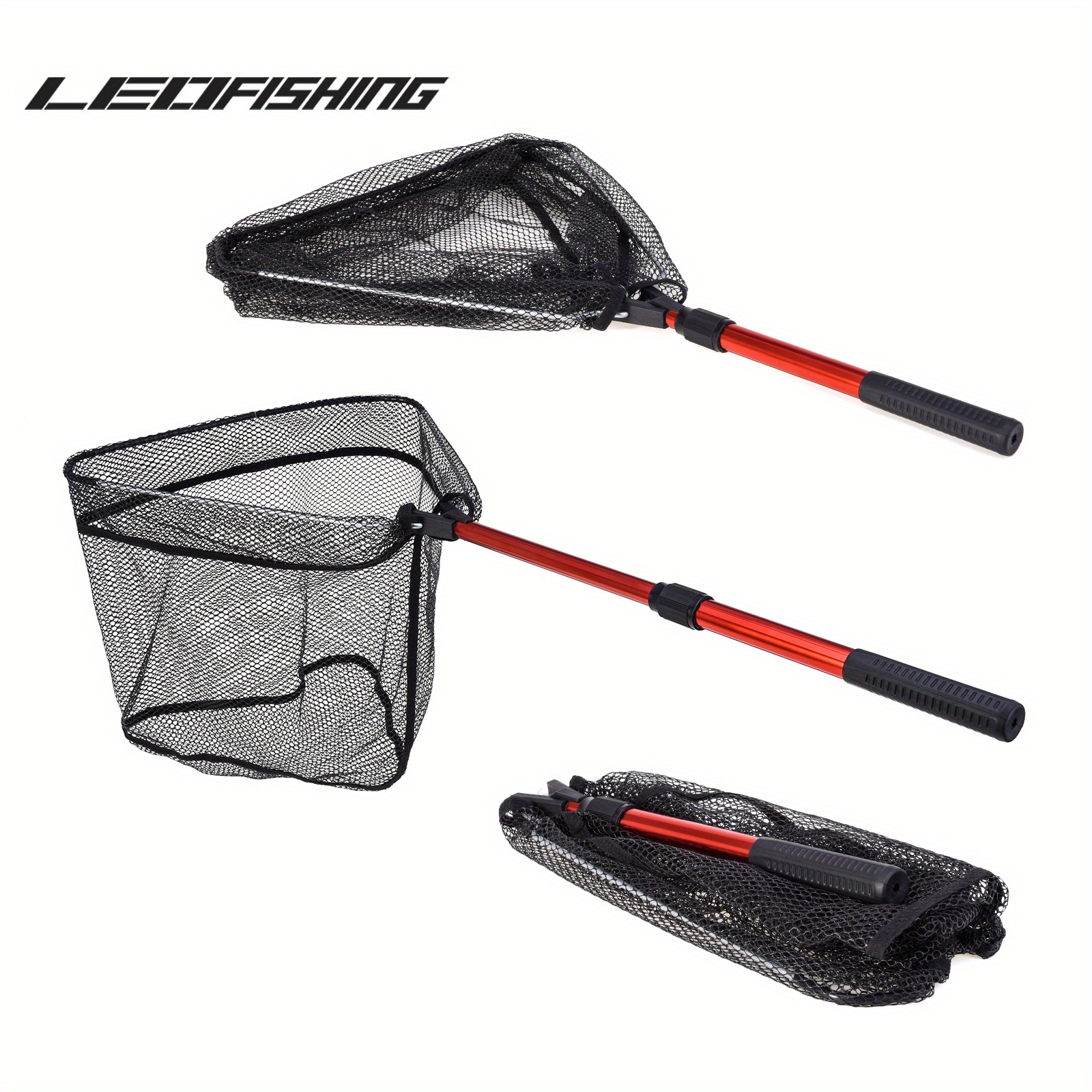 Durable Foldable Fishing Net Rubber Handle Safe Fish - Temu Bahrain