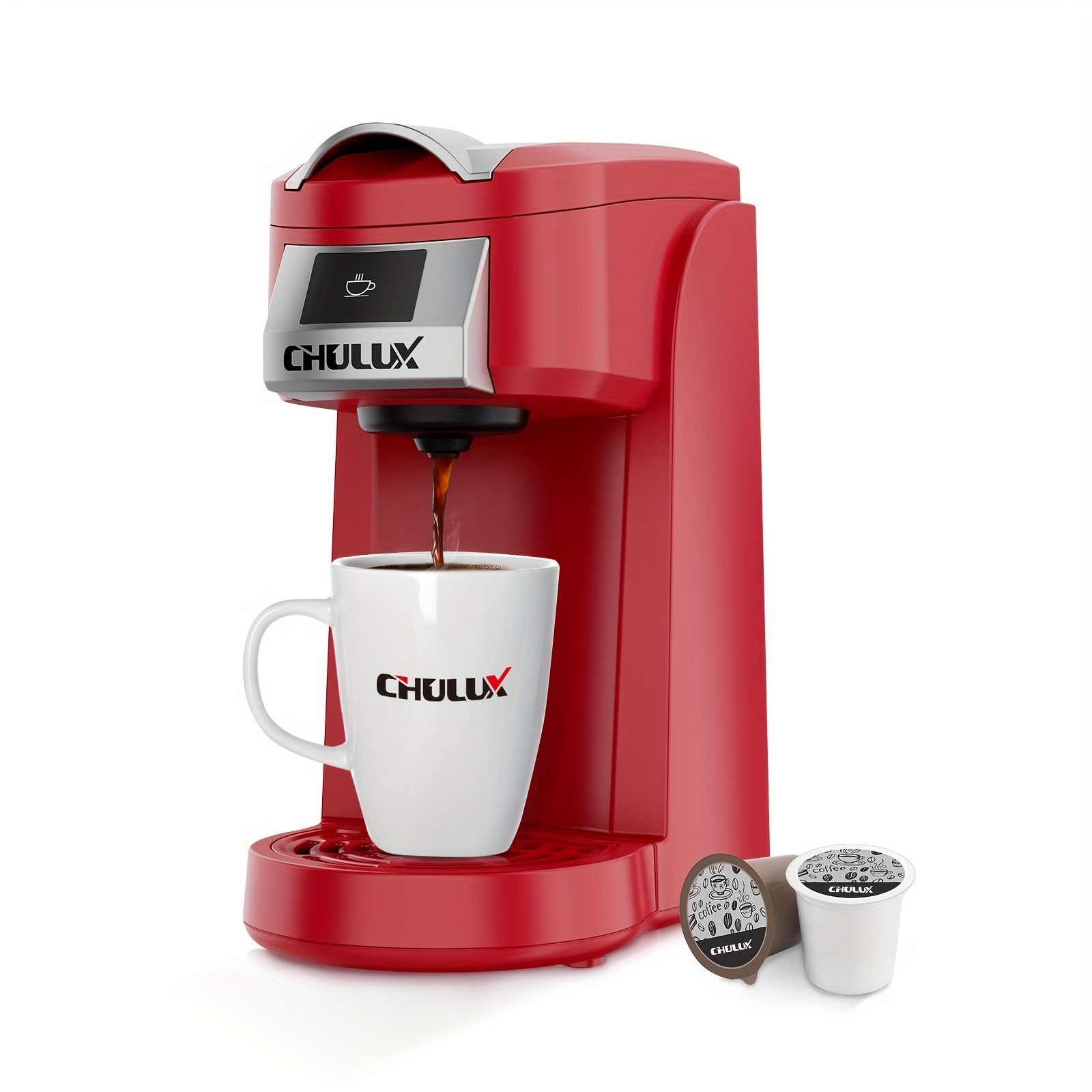 Keurig Coffee Travel Mug, Fits Under Any Keurig K-Cup Pod Coffee Maker, 14  oz, Red