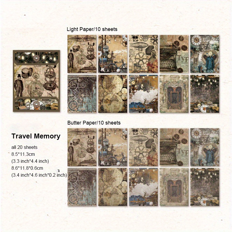 Crafts Scrapbooking Paper Travel  Vintage Travel Scrapbook Paper - 50  Sheets Book - Aliexpress