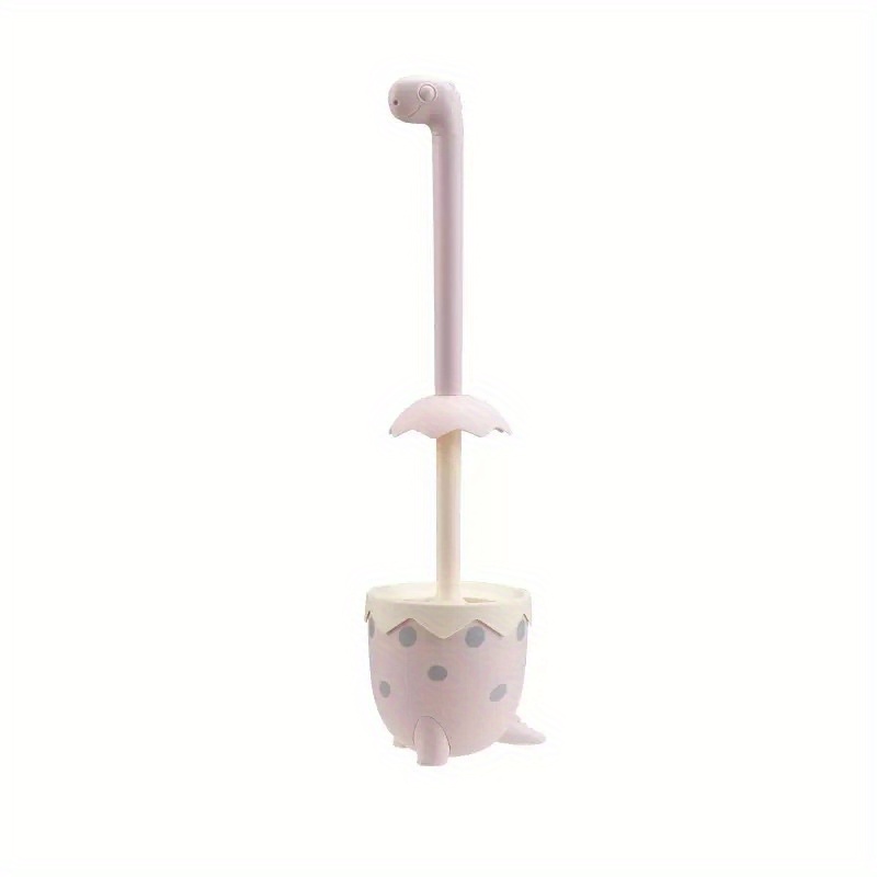 1pc Plastic Toilet Brush, Cute Cartoon Design Toilet Cleaning