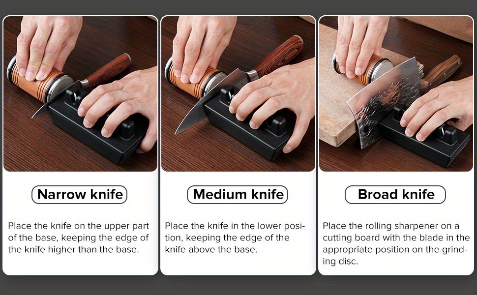 Knife sharpening with 💎 Rolling Knife Sharpener #knifesharpening #how